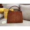 Fendi Brown Peekaboo X Lite Large Suede Bag 391