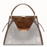 Fendi Peekaboo X Lite Large Bag In White Perforated Leather 466