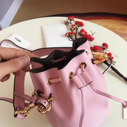 Fendi Mon Tresor Mini Bucket Bag In Pink Calfskin 541