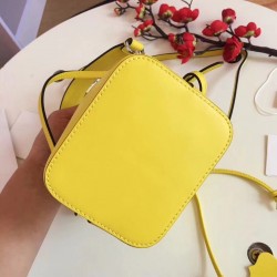 Fendi Mon Tresor Mini Bucket Bag In Yellow Calfskin 518