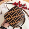 Fendi FF Mon Tresor Mini Bucket Bag In Brown Calfskin 743