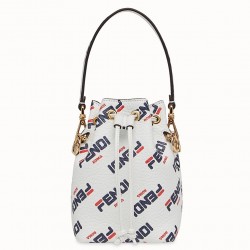 Fendi White Mon Tresor Mini Bucket Printed Bag 429