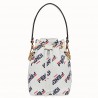 Fendi White Mon Tresor Mini Bucket Printed Bag 429