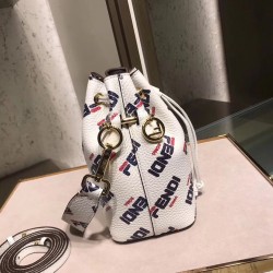 Fendi White Mon Tresor Mini Bucket Printed Bag 429