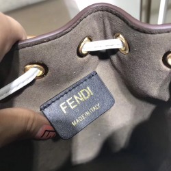 Fendi White Mon Tresor Mini Bucket Printed Bag 429