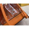 Fendi Orange Mon Tresor Mini Bucket Bag In Transparent PU 605