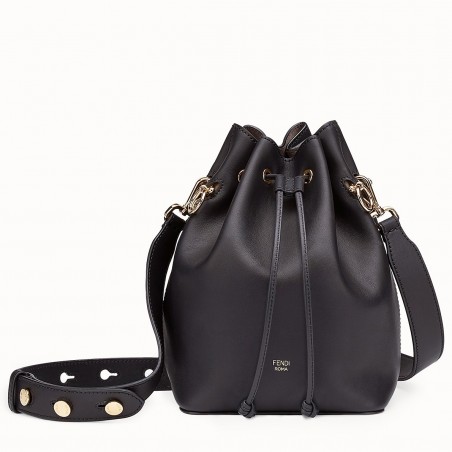 Fendi Small Mon Tresor Bucket Bag In Black Calfskin 810