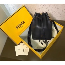 Fendi Small Mon Tresor Bucket Bag In Black Calfskin 810