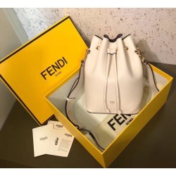 Fendi Small Mon Tresor Bucket Bag In White Calfskin 661