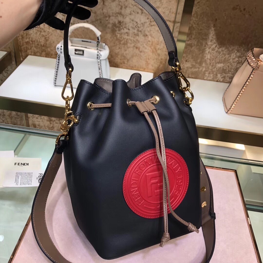 Fendi Small Mon Tresor Red Circle Logo Bag 934