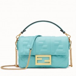 Fendi Pale Blue FF Motif Mini Baguette Bag 101