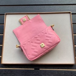 Fendi Pink FF Motif Mini Baguette Bag 125