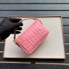 Fendi Pink FF Motif Mini Baguette Bag 125