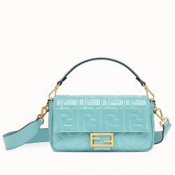 Fendi Pale Blue FF Motif Medium Baguette Bag 425