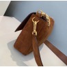 Fendi Medium Baguette Bag In Brown Suede Leather 816