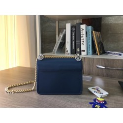 Fendi Small Kan I F Bag In Blue Calfskin 422