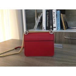 Fendi Small Kan I F Bag In Red Calfskin 473