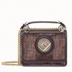 Fendi Kan I F Shoulder Bag In Tech Mesh 496