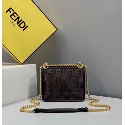 Fendi Kan I F Shoulder Bag In Tech Mesh 496