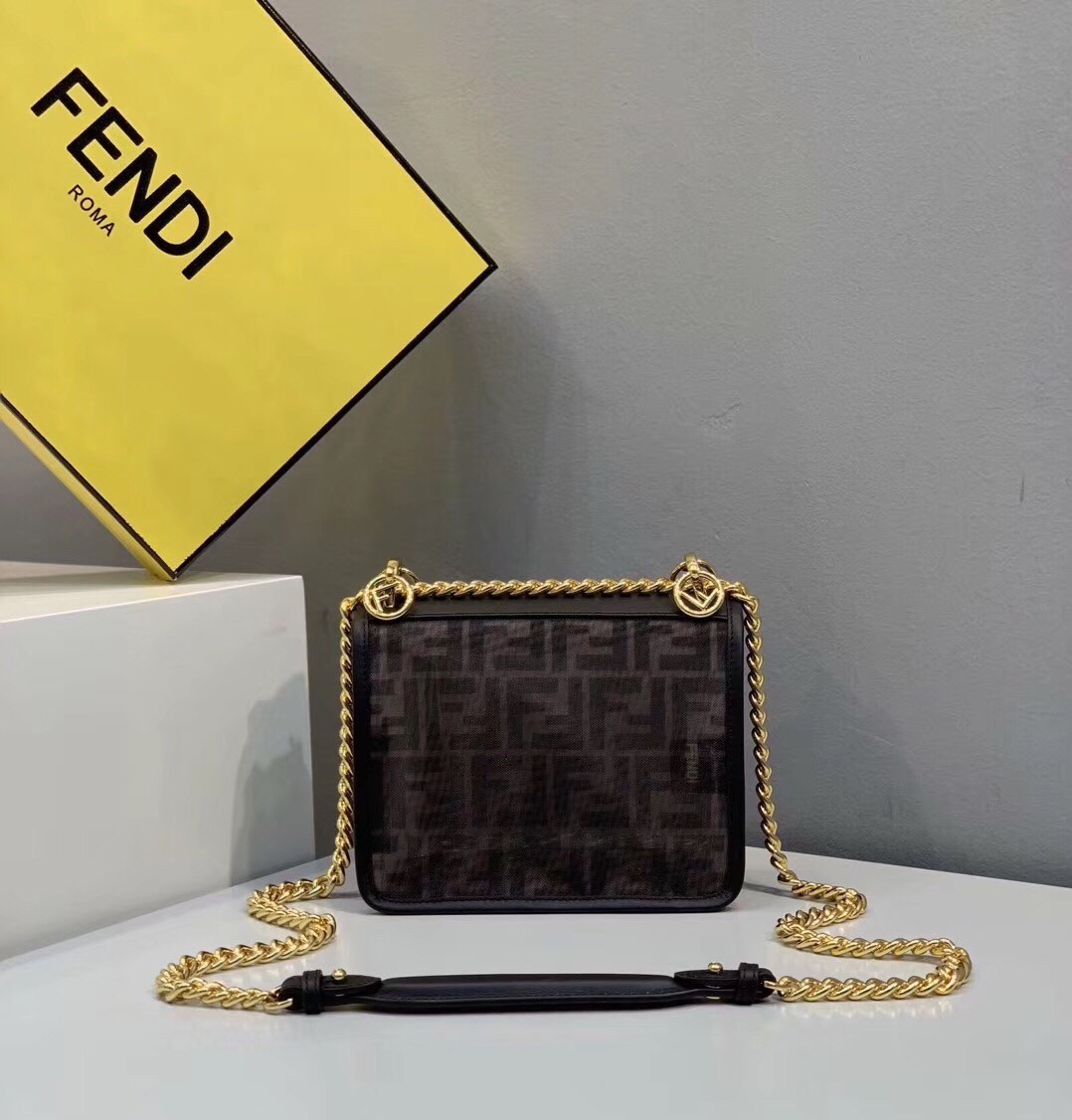 Fendi Kan I F Shoulder Bag In Tech Mesh 496