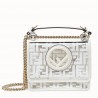 Fendi Small Kan I F Bag In White Transparent PU 555