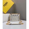 Fendi Small Kan I F Bag In White Transparent PU 555