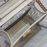 Fendi Small Kan I F Bag In White Transparent PU 555