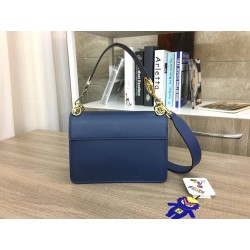 Fendi Kan I F Shoulder Bag In Blue Calfskin 569