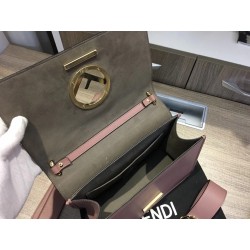 Fendi Kan I F Shoulder Bag In Pink Calfskin 612