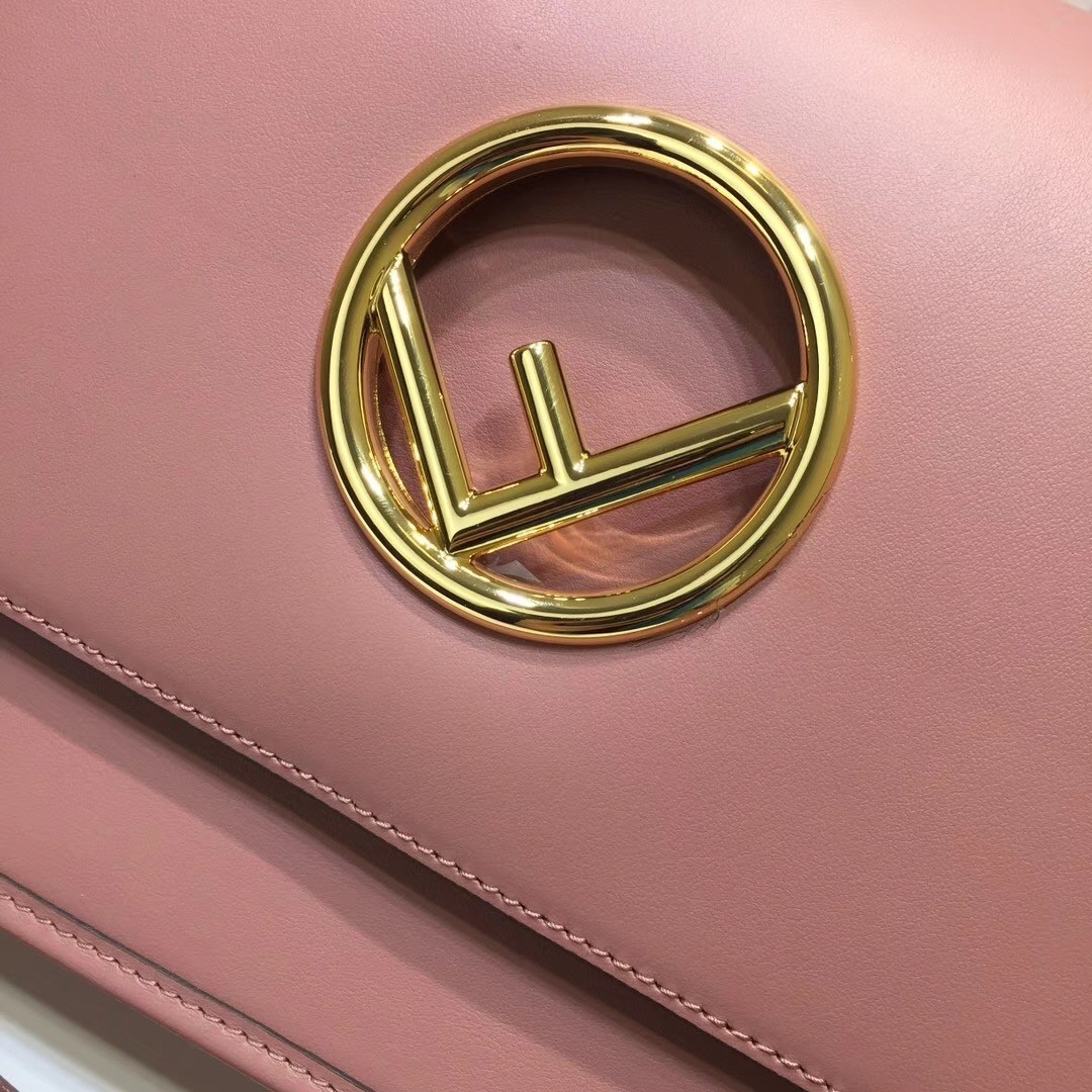 Fendi Kan I F Shoulder Bag In Pink Calfskin 612