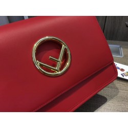 Fendi Kan I F Shoulder Bag In Red Calfskin 627