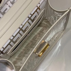 Fendi White Kan I F Bag In Transparent PU 170