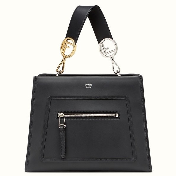 Fendi Small Runaway Bag In Black Calfskin Leather 650