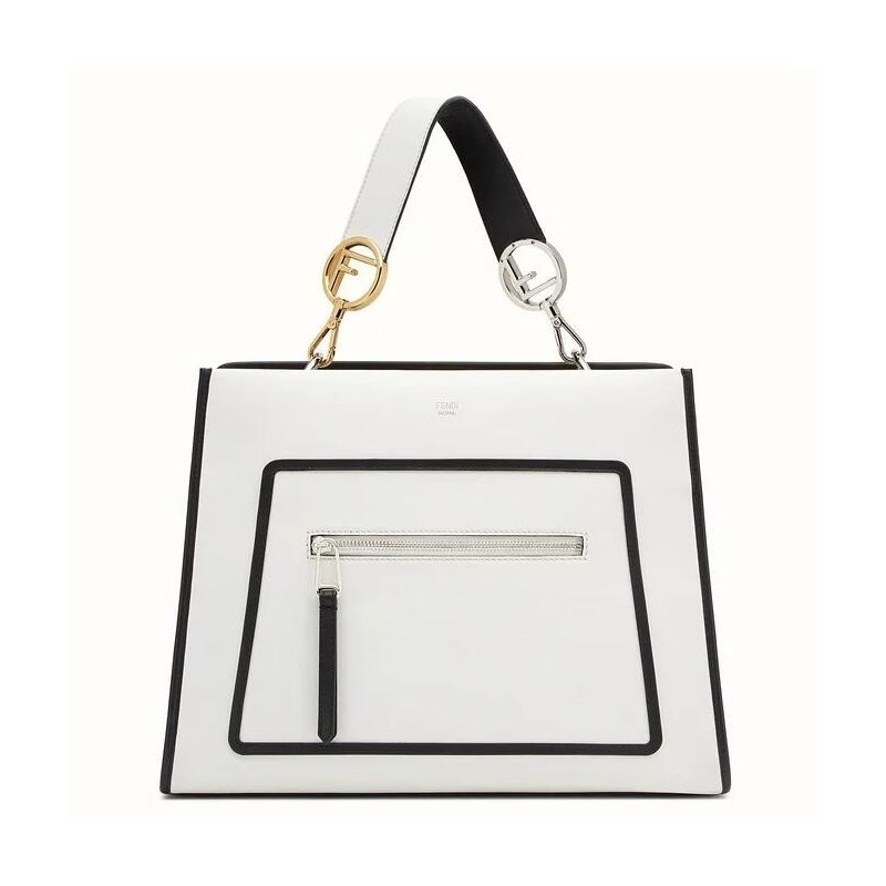 Fendi Small Runaway Bag In White Calfskin Leather 308