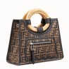 Fendi Brown FF Logo Runaway Shopper Bag 350