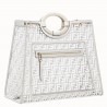 Fendi White Large PU Runaway Shopper Bag 329