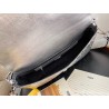 Fendi Baguette Large Bag In Silver Lambskin With FF Motif 680