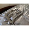 Fendi Baguette Large Bag In Silver Lambskin With FF Motif 680