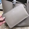 Fendi Grey Leather Logo Shopper Bag 722