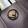 Fendi Black Leather Logo Shopper Bag 764