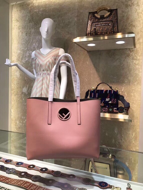 Fendi Pink Kan I F Logo Shopper Bag 790