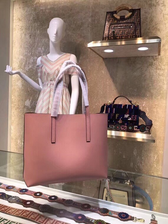 Fendi Pink Kan I F Logo Shopper Bag 790