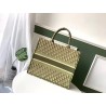 Dior Book Tote Bag In Green Oblique Canvas 783