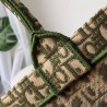 Dior Book Tote Bag In Green Oblique Canvas 783