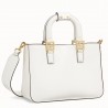 Fendi FF Tote Small Bag In White Calfskin 790