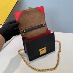 Fendi Small Kan U Bag In Black Calfskin 866