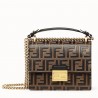 Fendi Small Kan U Bag In Calfskin Embossed With FF 550