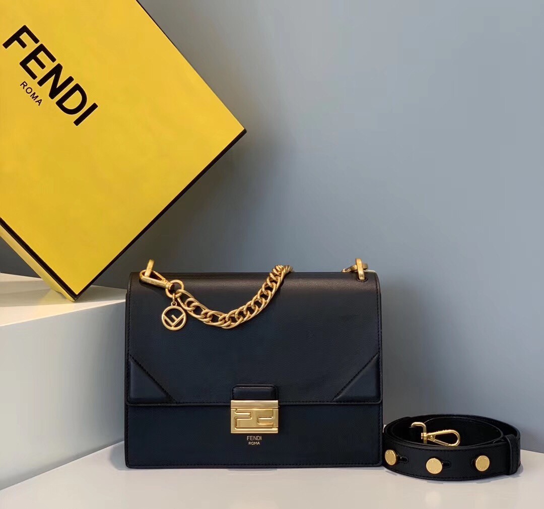 Fendi Kan U Bag In Black Calfskin 519