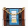 Fendi Kan U Shoulder Bag In Multicolor Leather and Suede 093