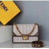 Fendi Kan U Bag In White Perforated Calf Leather 108